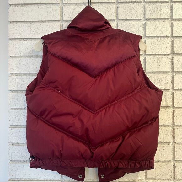 Obermeyer Vintage Red Maroon Puffer Goose Down Vest Size Large - Picture 9 of 14